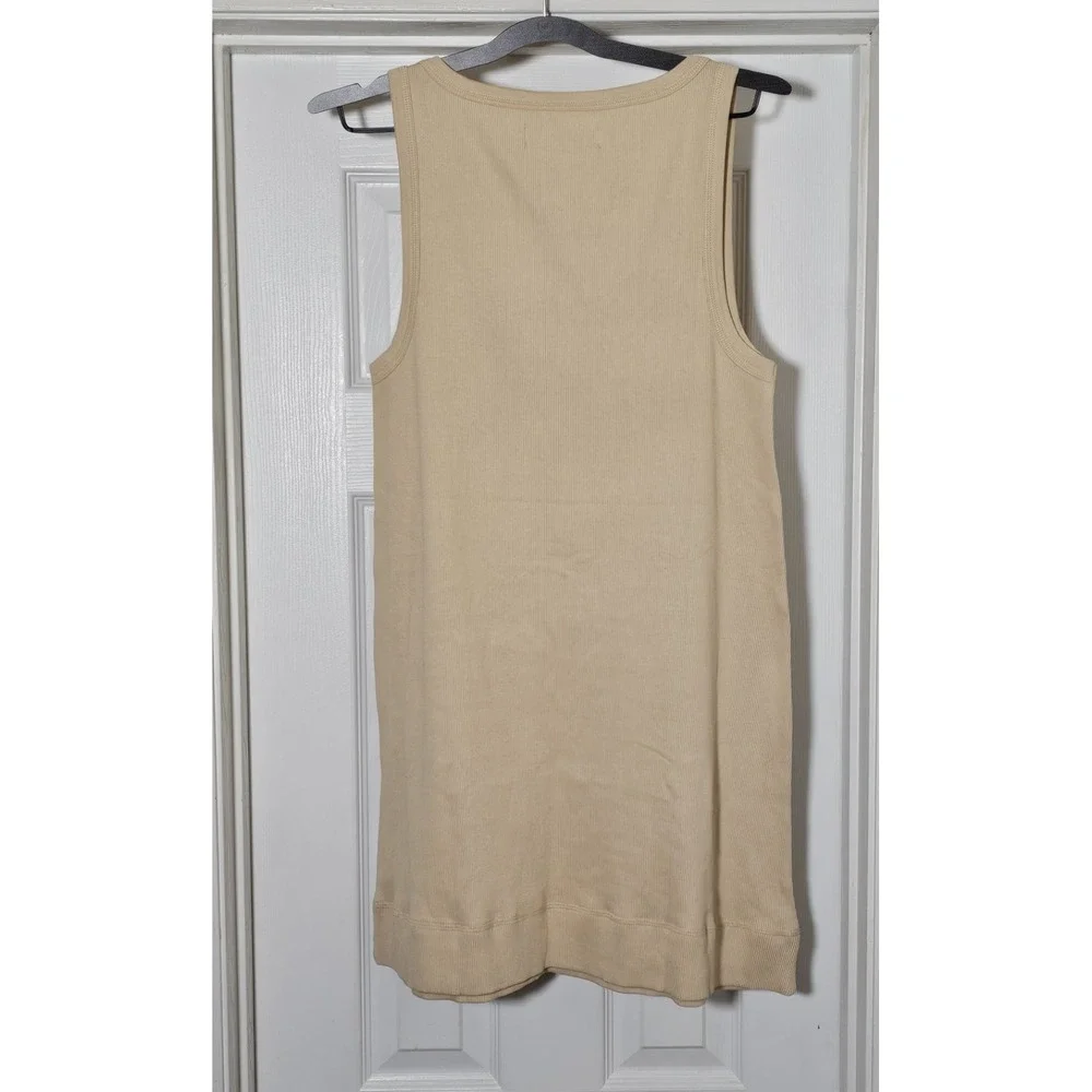 Free People Beach Tracey Mini Ribbed Tank Dress‎ Size Medium Beige